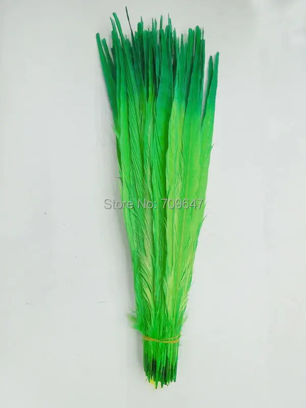 Kelly Green+Lime Green Two Tone Ringneck Pheasant Tail Feather 50Pcs/lot-40-45cm Ombre Plumes Costumes Mask Headdress Decoration | Дом и сад