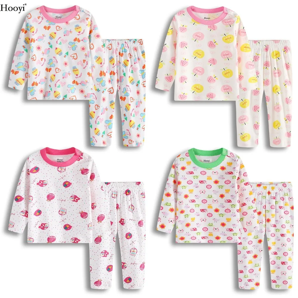 Hooyi Dot Fashion Baby Boys Pajamas Clothes Set Newborn Sleep Sets Baby Sleepwear 100% Cotton Cartoon Bebe Clothing Jumpsuit Top