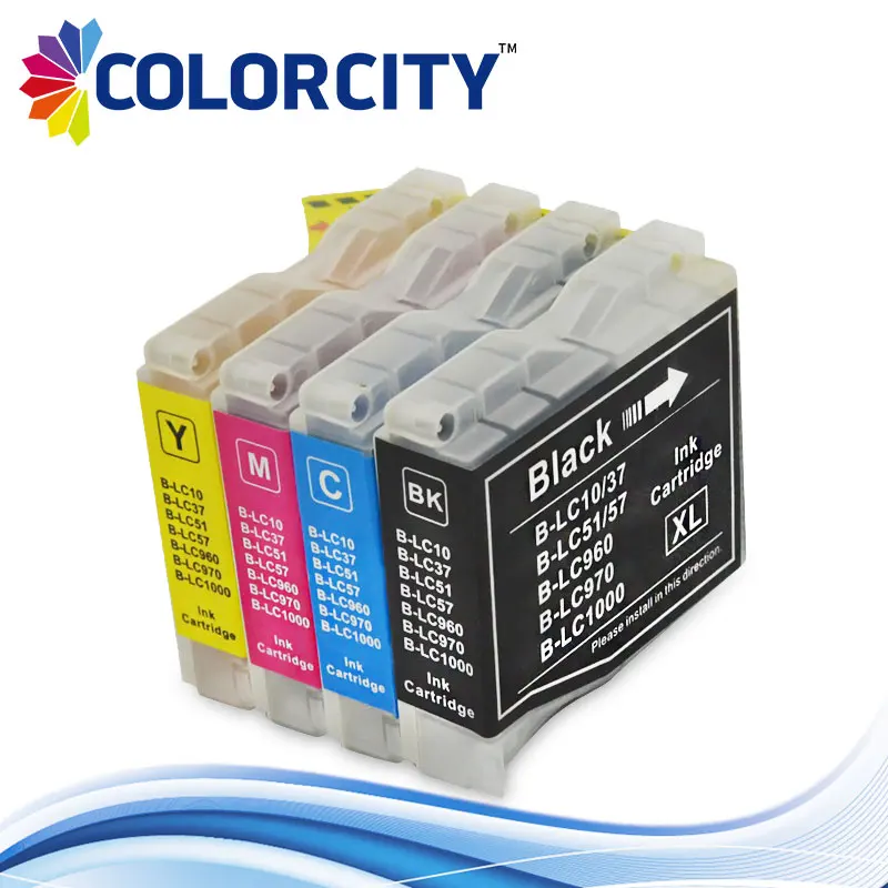 1set ink cartridge LC10 LC37 LC51 LC57 LC960 LC970 LC1000 for brother