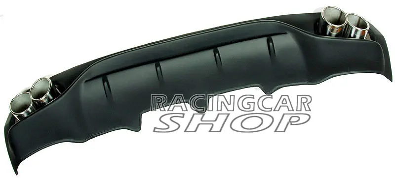 Rear Lip Diffuser Exhaust Tips Muffler End For Audi A4 B8 Non-Sline Bumper 08-12