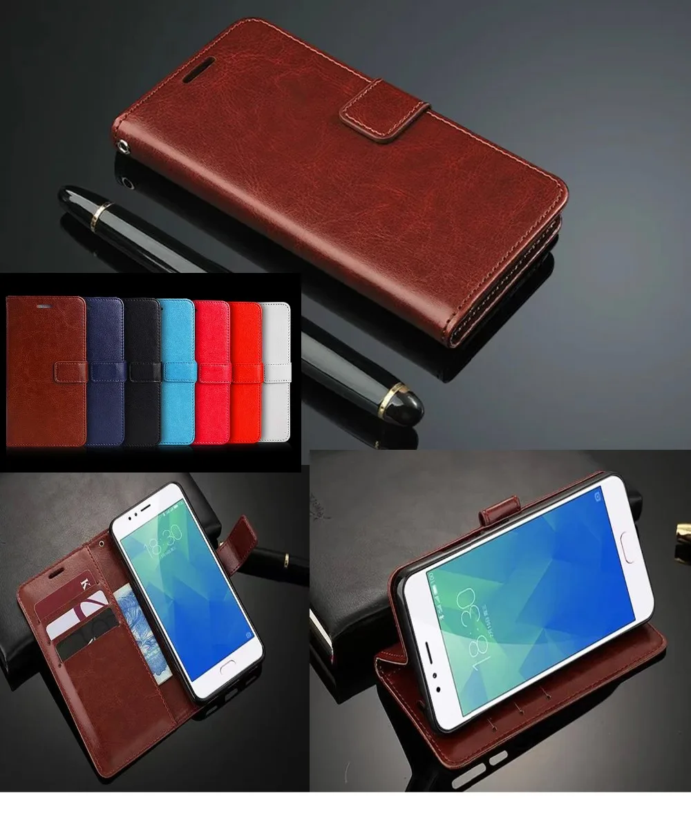 Роскошный кожаный чехол кошелек в стиле ретро с подставкой для Meizu M5c A5 M5C M5 C