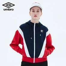 Umbro Новинка года Весна для женщин Спортивное пальто свободные молния шапки для отдыха спортивная UO181AP2404