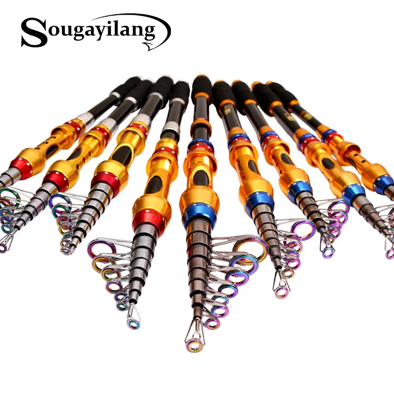 

Sougayilang 99% Carbon Portable Telescopic Fishing Rod 1.8-3.6m Spinning Fishing Rod Tackle Sea Rod Fishing Line Lures Bait Hook
