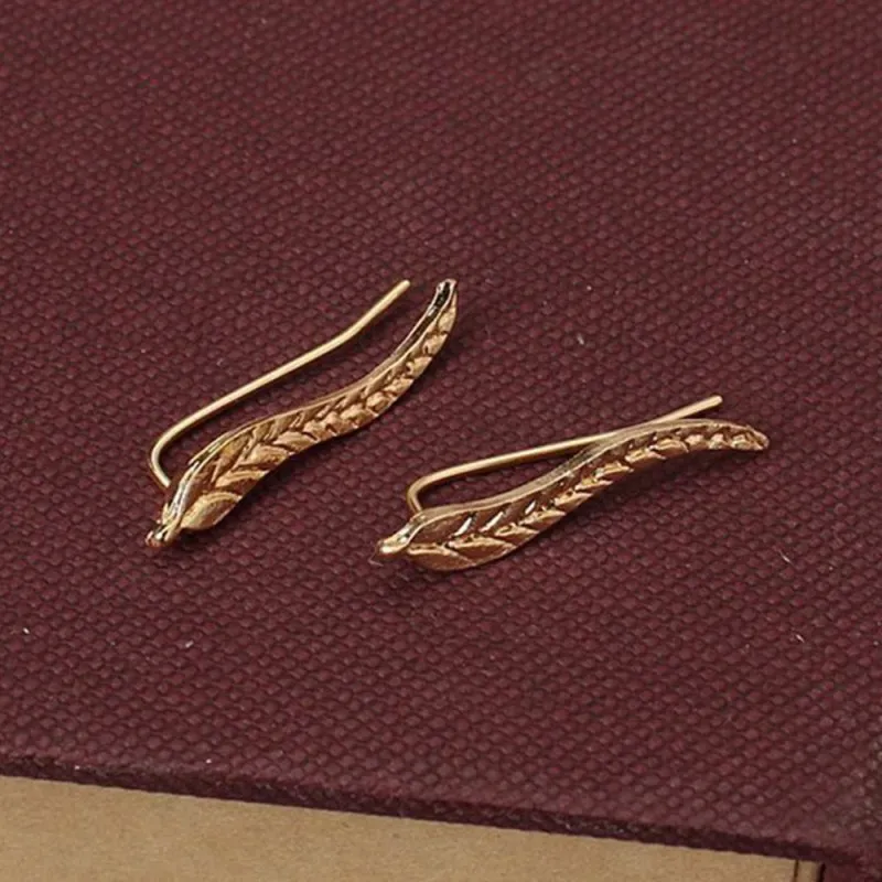 New-Design-Fashion-Alloy-Earrings-For-Women-Oorbellen-Pendientes-Flawless-Metal-Leaf-Earrings-Stylish-Ear-Clip