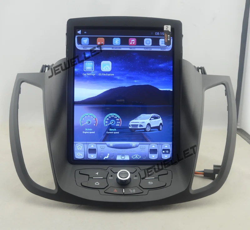 Cheap 10.4" tesla style vertical screen quad core Android 6.0 Car GPS video player Navigation for ford kuga Escape C-max 2013-2016 2