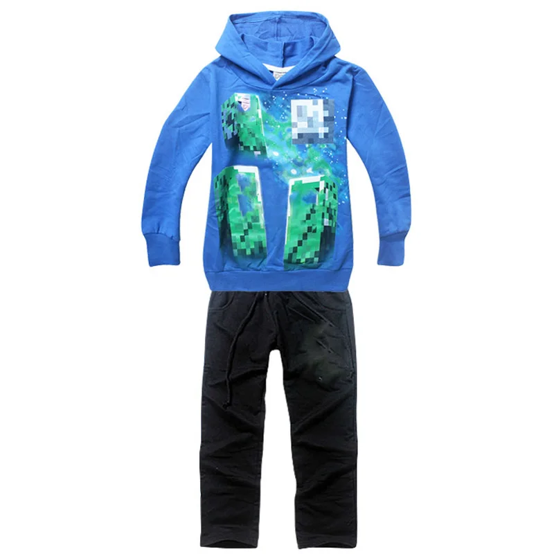 

Fashion Boy Clothes Sets Children Fashionable Boys Sweatshirt Cartoon Boy Fleece + Pants Casual Cotton Unisex Sport Set