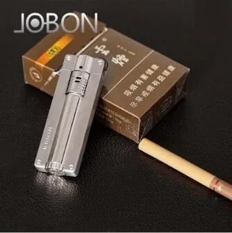 Jobon ветрозащитная газовая зажигалка с прямым огнем. Подарочная