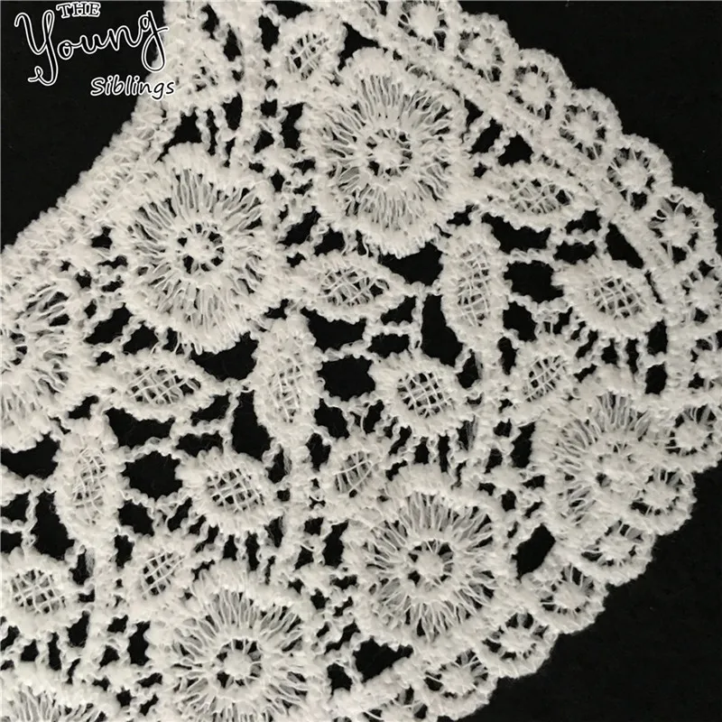 White U shape Lace Collar Embroidery Venise Lace Neckline Collar Embellishment Sewing Applique Trims Wedding Dress Accessories