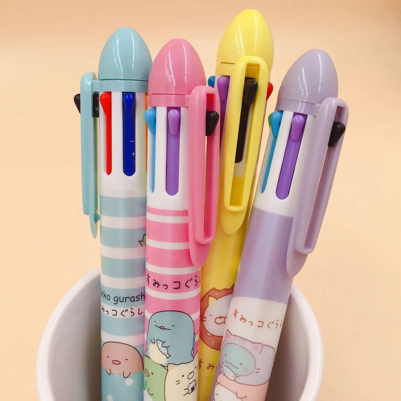 Sumikko гураши мультфильм 7 цветов короткая и толстая шариковая ручка школьные офисные принадлежности подарок канцелярские принадлежности Papelaria Escolar