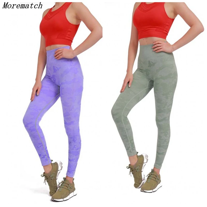 

Morematch Women Camo Seamless Leggings For Fitness Yoga Pants High Waist Sport Trouser Workout Running Pant Athletic Leggings