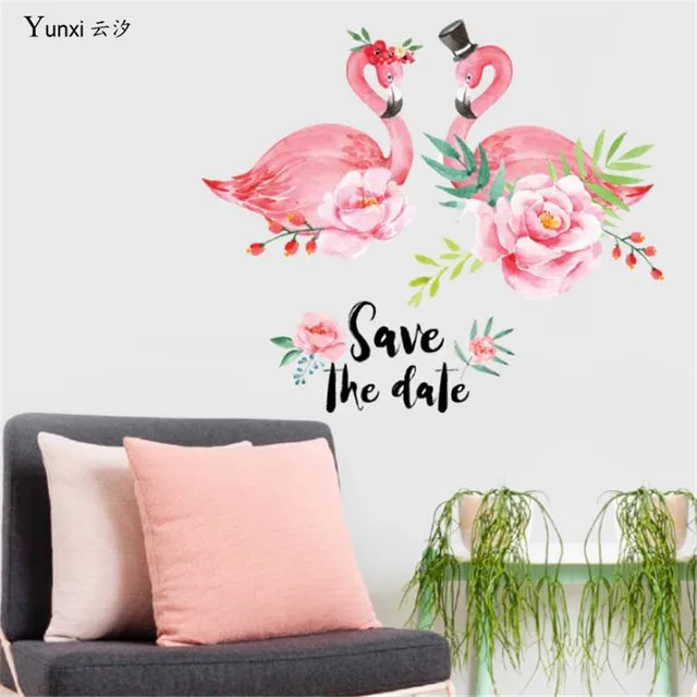 bedroom wall decor romantic diy yunxi cartoon romantic flamingo wallpaper bedroom bedside living room background wall decoration pvc stickers bedroom wall decor romantic diy yunxi cartoon romantic flamingo wallpaper bedroom bedside living room background wall decoration pvc stickers