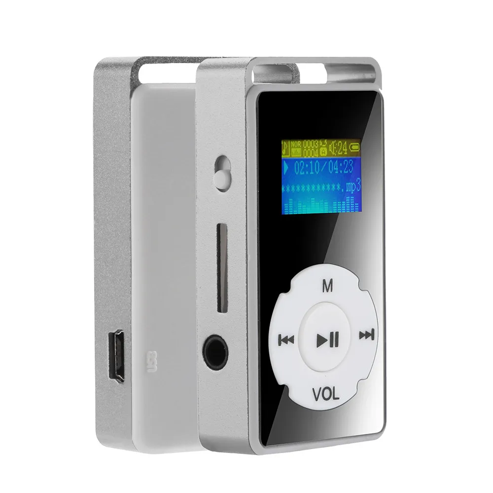 AIKEGLOBAL Hifi USB мини MP3 музыкальный плеер ЖК экран поддержка 32 ГБ Micro SD TF карта
