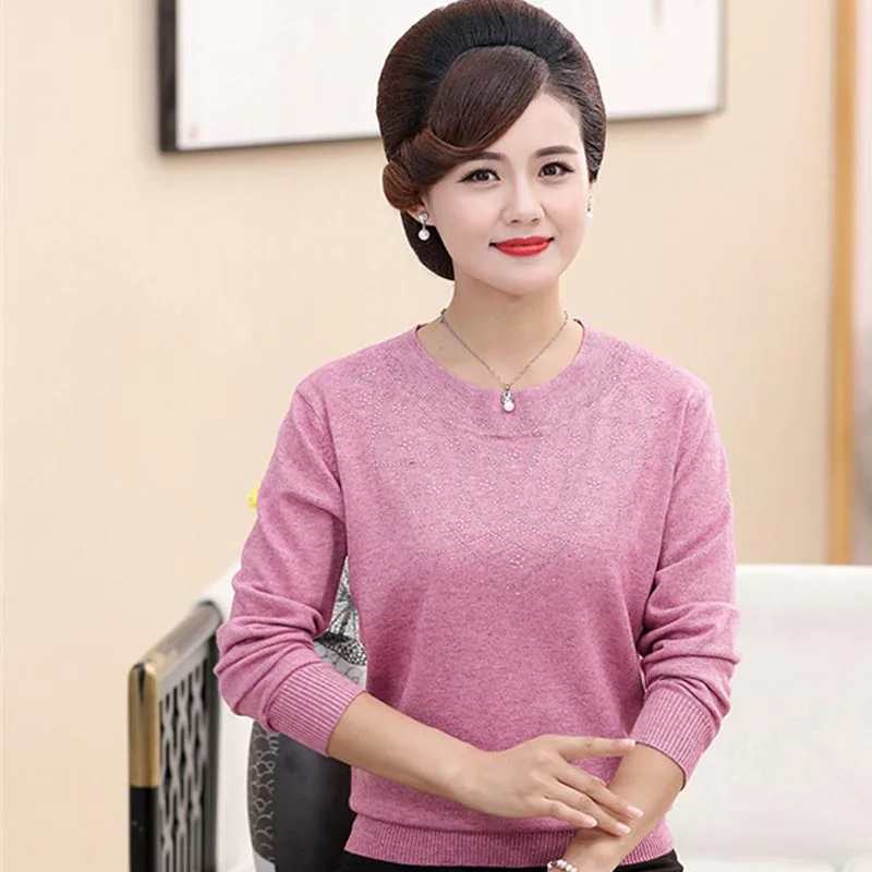 Middle-aged sweater middle-aged bottoming shirt thin PXOS35AJ128 |