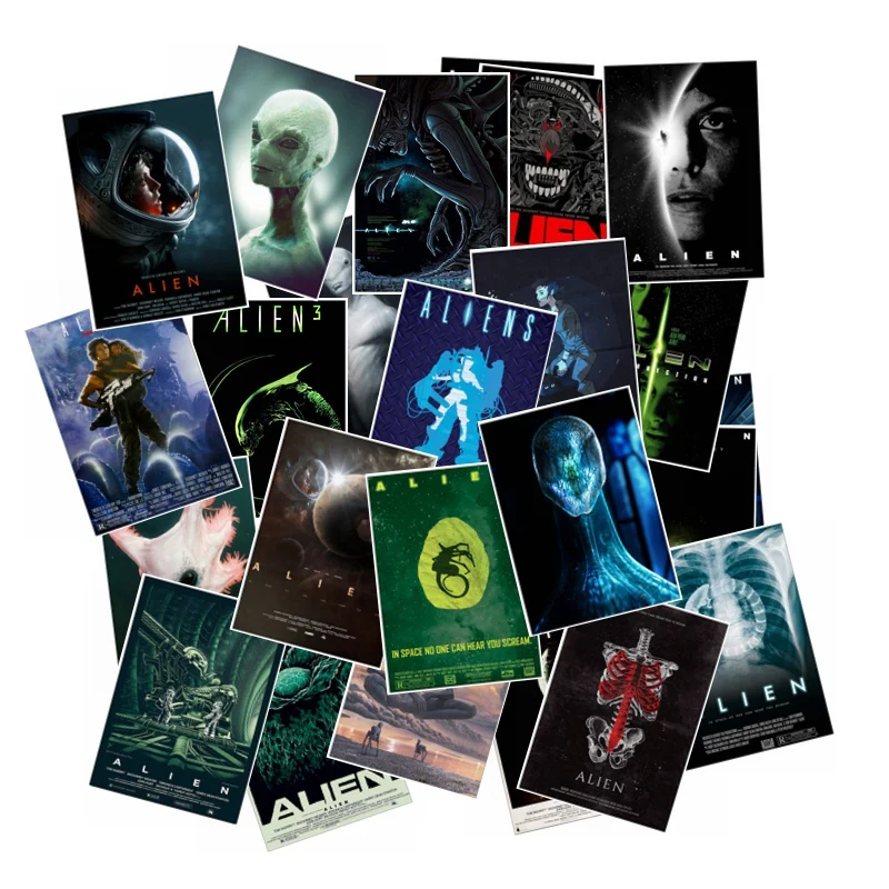 25pcs Movie Alien Stickers for Skateboard Phone Motorcycle Luggage Fashion Funny Sticker Bomb JDM DIY Decals