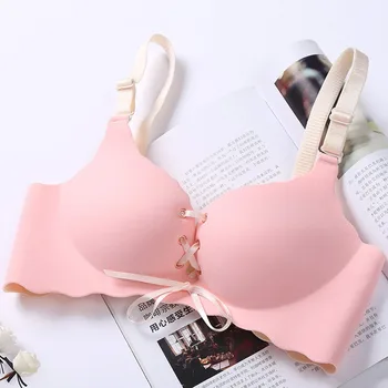 

GUMPRUN Wire Free Bra with String Seamless Push Up Bra Adjustable Sexy Lingerie Underwear Women Bras for Women Sexy Bra Tops