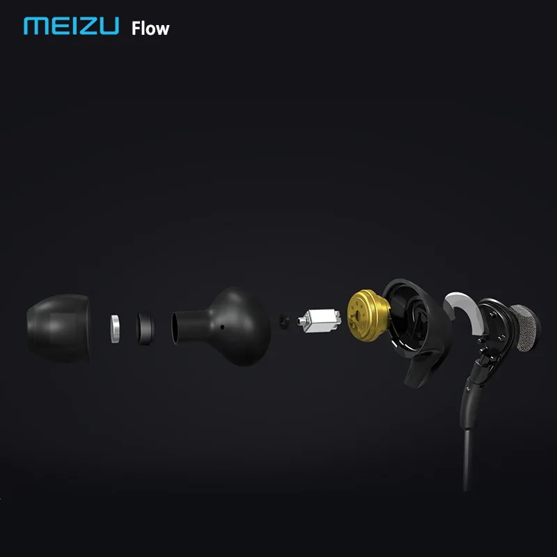 Наушники вкладыши meizu flow с тройным драйвером гибридные Hi Fi наушники микрофоном и