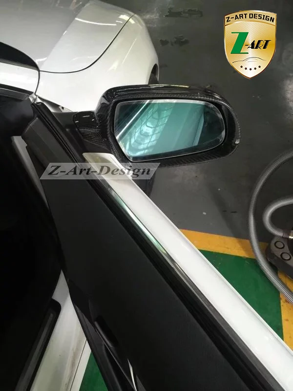 Замена реального углеродное волокно зеркало заднего вида Обложка для Audi A6 2009-2011 DHL TNT
