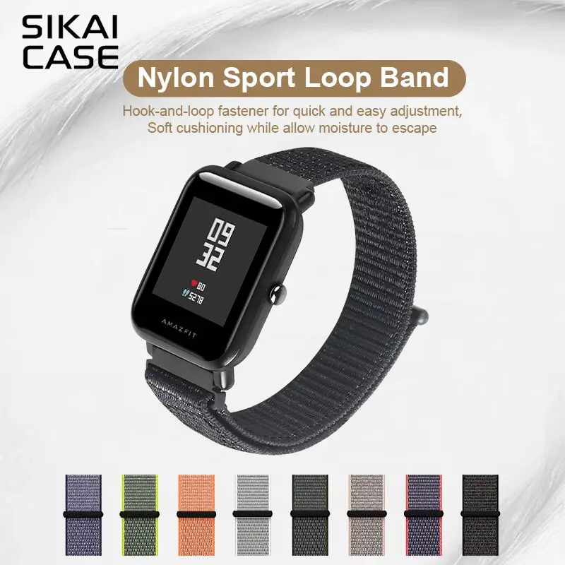 

SIKAI 20mm Lightweight Soft Nylon Band For Ticwatch E Bracelet Sport Loop Replacement Bracelet for Tic Watch E Strap