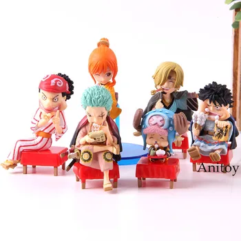 

Anime One Piece Action Figure Luffy Nami Sanji Chopper Usopp Roronoa Zoro PVC Collection Model Toy Kimono Ver. 6pcs/set