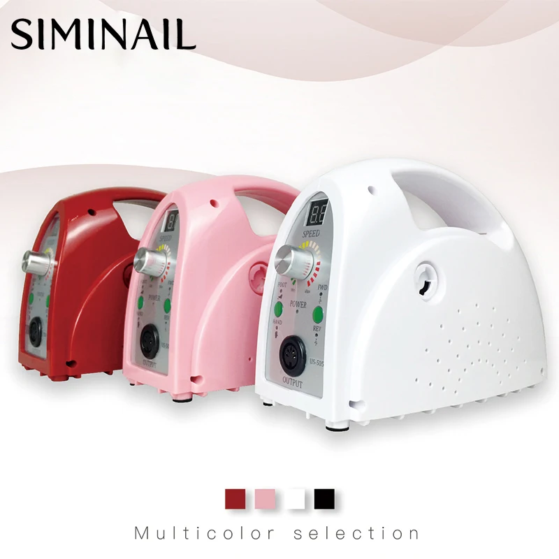 SIMINAIL профессиональный электрический аппарат для маникюра, маникюрный набор, 35000 об/мин, 65 Вт, штепсельная вилка стандарта США, 35000 об/мин, черный, розовый, красный, высокая скорость