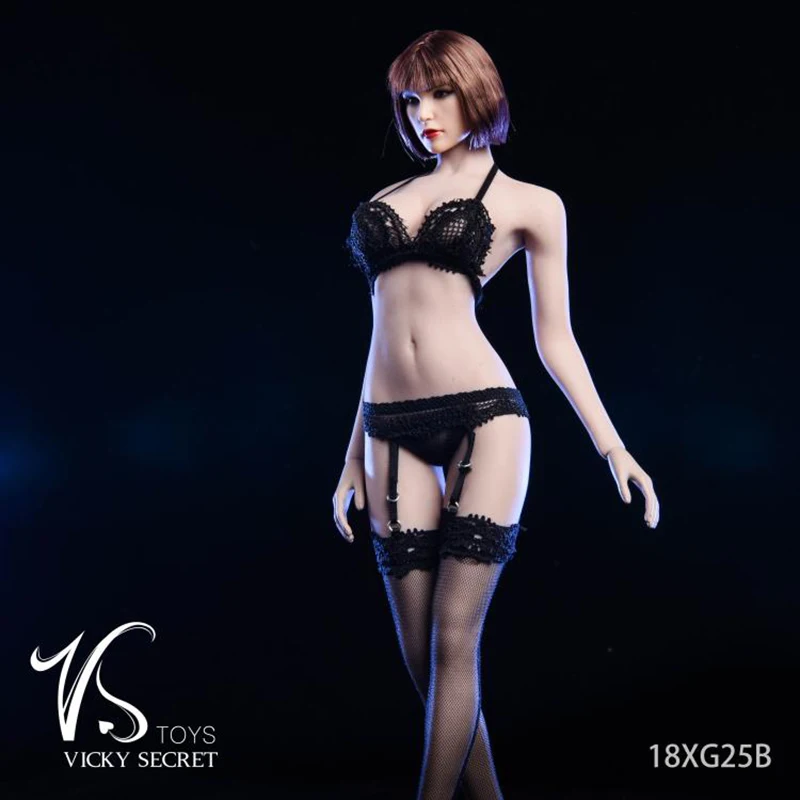 VSTOYS 18XG25 1/6 женские фигурки кружевные чулки на бретельках комплект нижнего белья