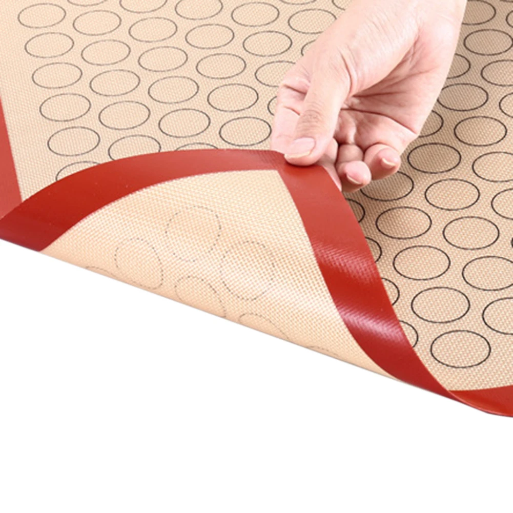 Антипригарное Силиконовое противень антипригарный коврик круг Macaroon подкладочный лист кухня коврик для раскатки теста лайнер инструмент