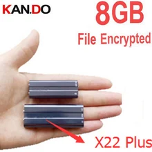 Аккумулятор большой емкости 72 часов работы x22+ 8 Гб mp3+ карта памяти+ Аудио Диктофон штамп времени Голосовое управление шифрования файлов аудио плеер