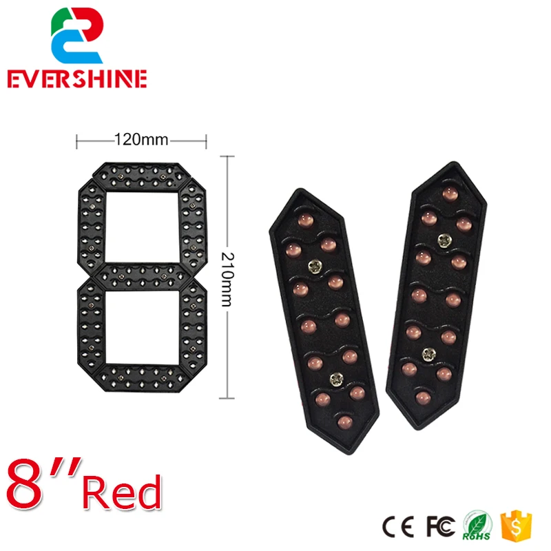 

8" red 7 Segment Of The Modules Digita Numbers,led Signs Outdoor Waterproof Module,led Gas Price,led Oil Price