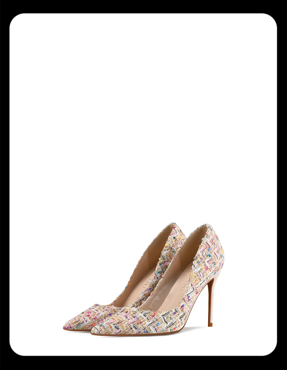GOXEOU/ г. Новая Летняя женская обувь на высоком каблуке с острым носком из шерсти с узким носком размеры 32-46