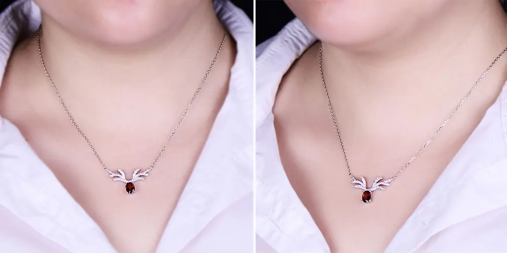 silver garnet necklace CANL00380SB-1 (6)