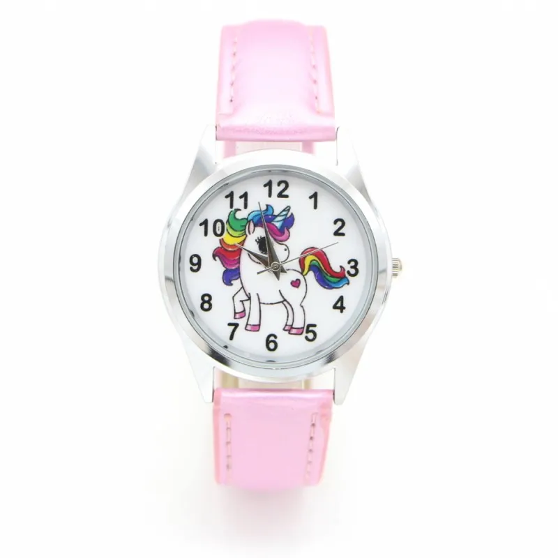 New unicorn desgin kids cartoon Fashion Watches Quartz childrens Jelly boy girl Students Wristwatch relogio kol saati clock