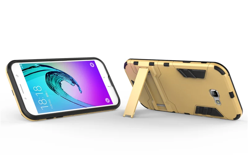 2 in 1 Hard PC+Soft Silicone Rugged Rubber Kickstand Case For SAMSUNG Galaxy A7 2017 A720 Armor Shockproof Phone Holder Cover (6)