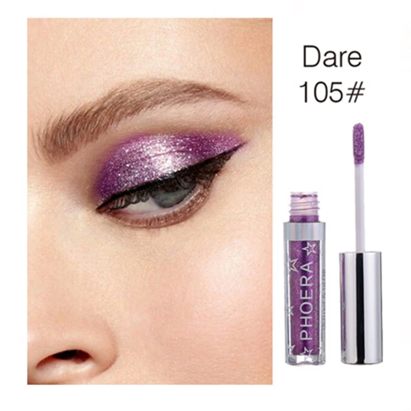 

PHOERA 16 Color Liquid Eye shadow Magnificent Metals Pigmented Shine Diamond Dew Liquid Eyeshadow Shimmer Stick Maquiagem TSLM2