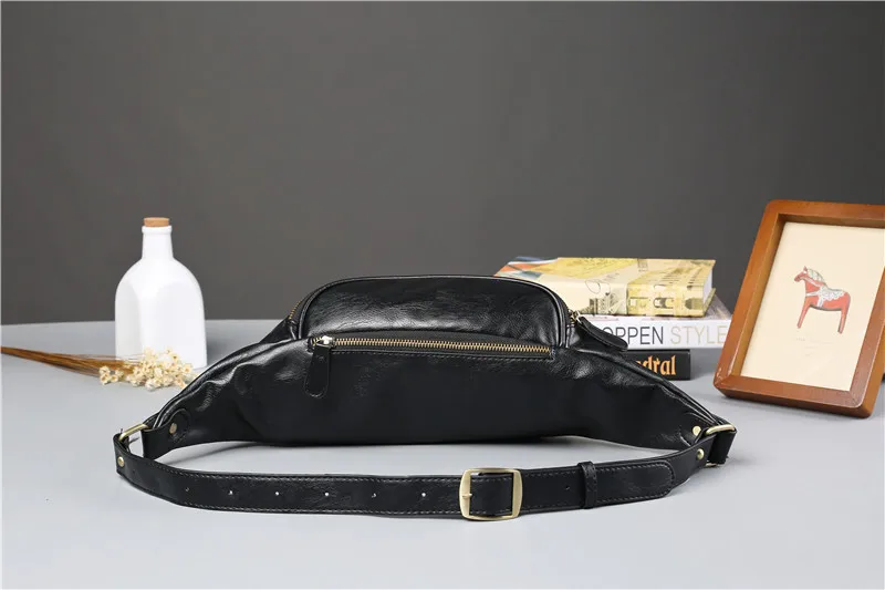 Поясная Сумка из искусственной кожи, винтажная поясная сумка, деловая Мужская нагрудная сумка в Корейском стиле, Мужская поясная сумка, Повседневная сумка для карманных денег, сумка для живота