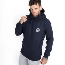 Для мужчин пребывания теплые тонкие однотонные Цвет длинный рукав тренажерный зал худи для бега Фитнес Спортивная Толстовка дропшиппинг