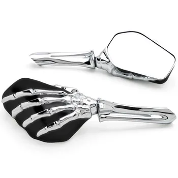 

Black/Chrome Custom Motorcycle Skeleton Mirrors For Yamaha Roadliner Road Liner Midnight XV