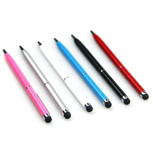 5 шт./лот 2 в 1 стилус алюминиевая шариковая ручка с емкостным экраном стилус ручка для iPhone samsung мобильный телефон