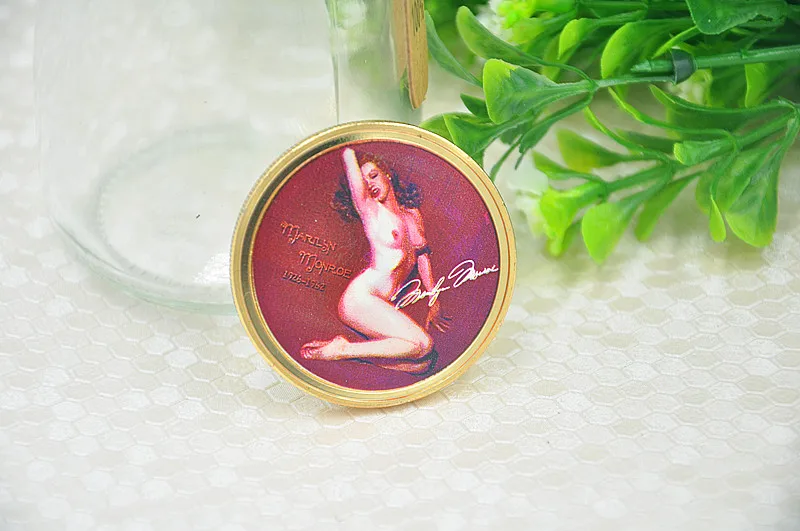 

Gold Plated Person Souvenir Coin Hollywood Movie Superstar Marilyn Monroe Commemorative Coins