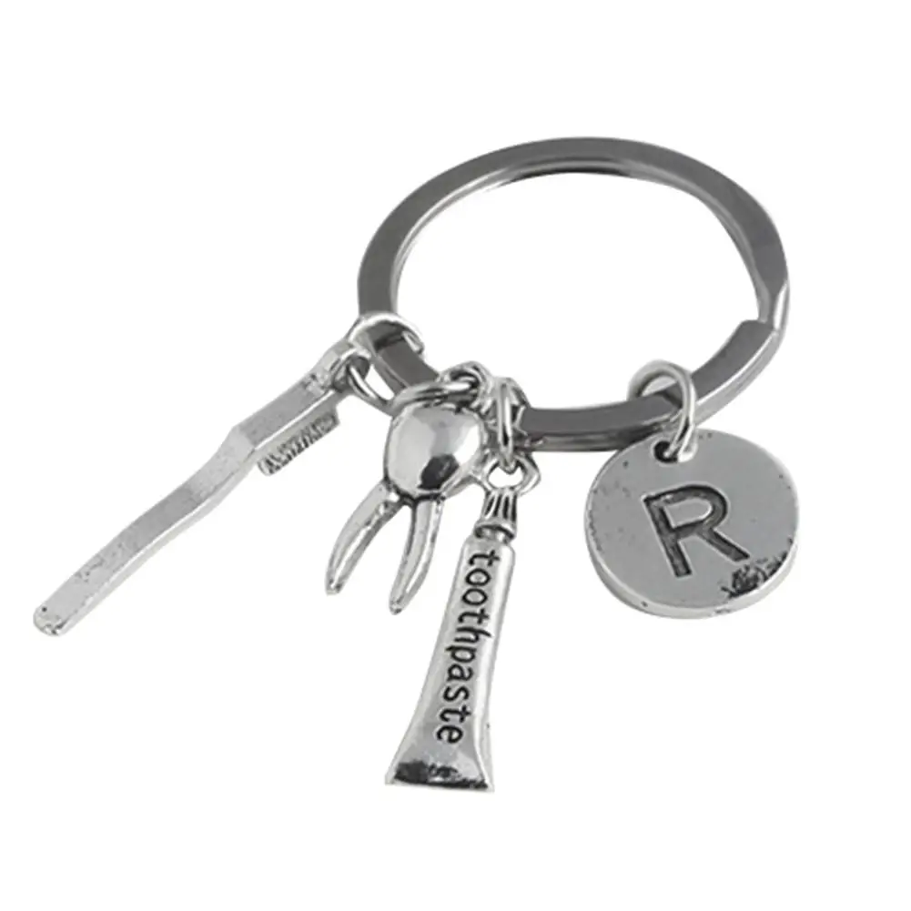 Fashion Creative Tool Tooth Toothpaste Toothbrush Pendant Keychain