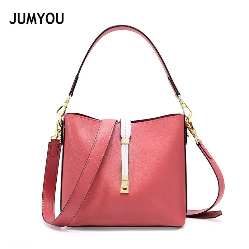 

Bucket Bags Women'S Shoulder Bag Split Leather 2019 New Women Messenger Bag Fashion Womens Handbags Shoulder Bags Solid Casual