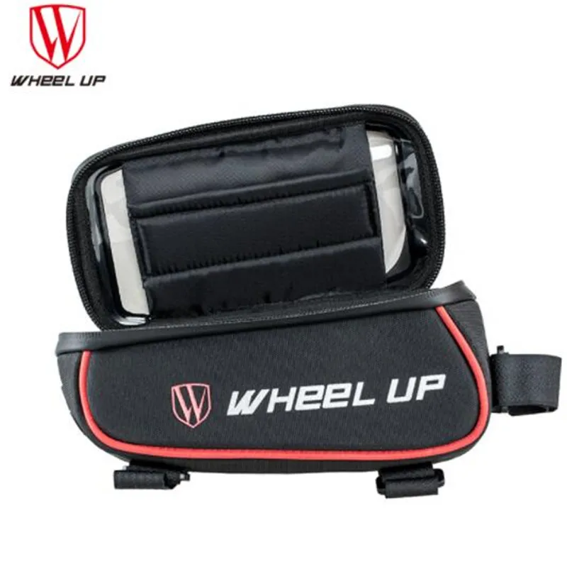 WHEEL UP Rainproof Front Zipper Bike Bag MTB  6.0 Inch Touch Screen Phone Bags Waterproof GPS Cycling Pouch Panniers