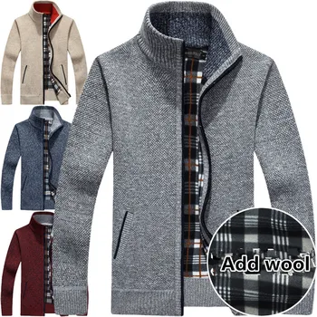 

Patchwork Sweaters Casual Knitwear Sweater 2017 Cardigan For Male Clothing 50% Off Men's Cardigan Knitwear add wool Overcoat