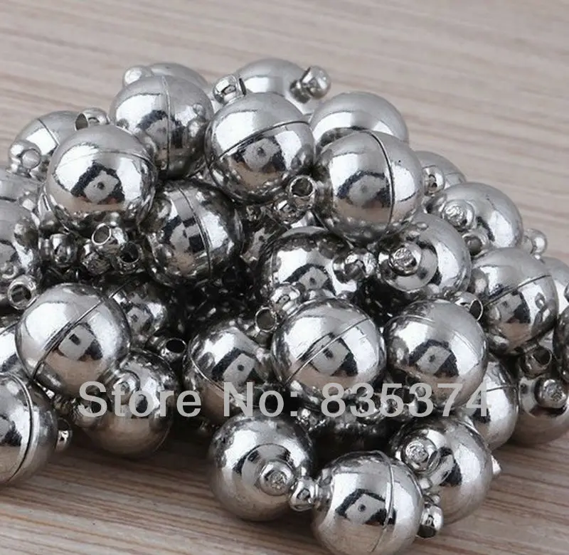 Free Shipping 8mm Round Shape Strong Clasp Jewelry Findings