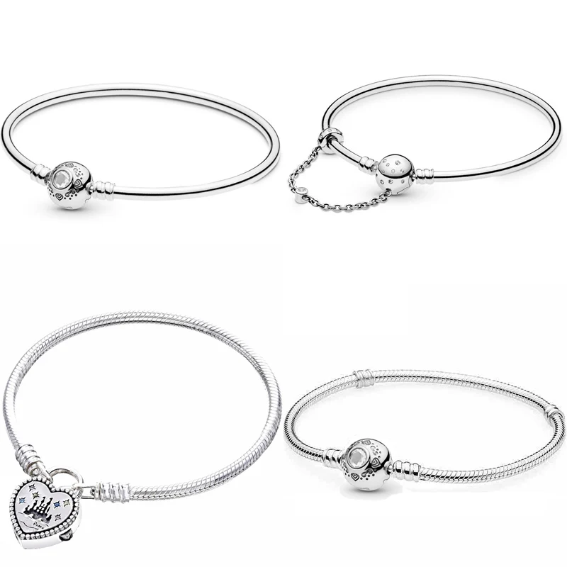 

Princess Jasmine Aladdin World Park Castlel Heart Polka-dot Clasp Bracelet Bangle Fit 925 Sterling Silver Charm Pandora Jewelry