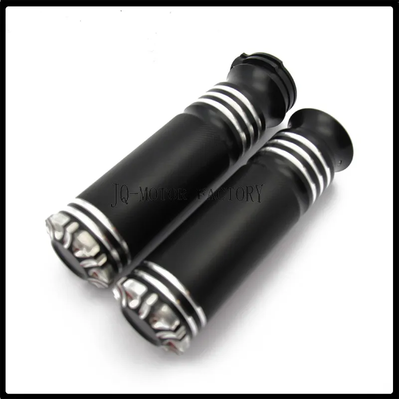 Мотоциклетные рукоятки Ручка черный CNC " 25 мм Руль рукоятки подходят для Harley Sportster Touring Dyna Softail на заказ