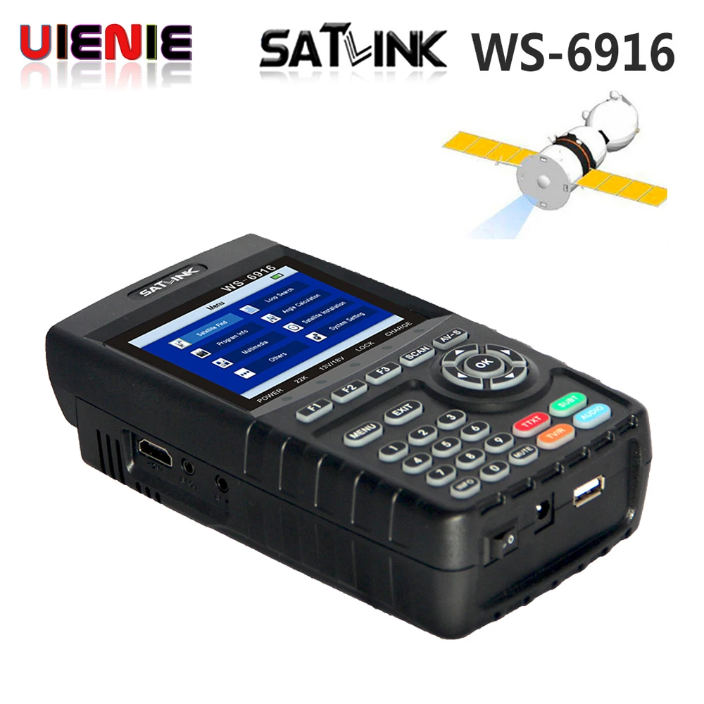 

[Genuine] Satlink WS-6916 HD DVB-S2 High Definition Satlink 6916 Satellite Finder 3.5 inch MPEG-2/MPEG-4 WS6916 Satellite Meter