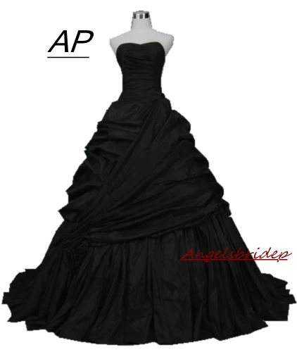 

ANGELSBRIDEP High Quality Gothic Black Quinceanera Dress For 15 Years Fashion Sweetheart Knitting Vestido 15 Anos Party Dresses