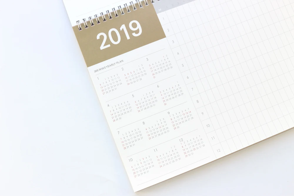 Domikee 2019 год офис школы Настольный календарь планирования pad канцелярские, A4 Большой Студенческий стол время повестки дня oragnzier