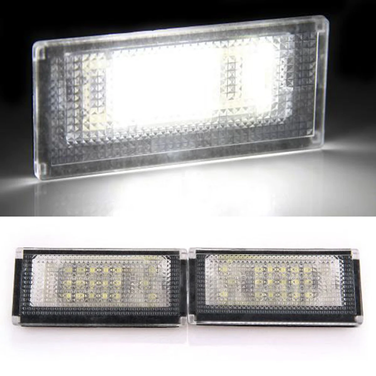 

Qook 2piece Car License Plate Lamps Bulbs White 18 LED Lights for BMW MINI COOPER S R50 R52 R53 2001-2006