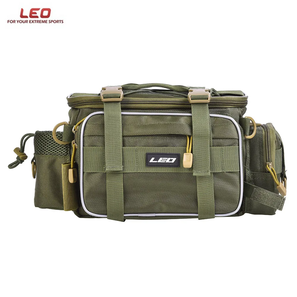 

LEO Multifunctional Fishing Bags Canvas Lure Reel Waist Pack Messenger Package 3 Layer Fishing Bag Carp Tackle 40 * 23 * 7cm